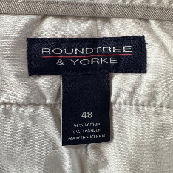 Roundtree & Yorke SZ 48 Casual Shorts Classic Fit Pleated 9" Inseam Zip-Fly New - Picture 5 of 6